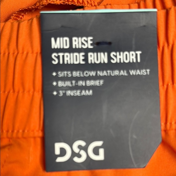 DSG Dick's Sporting Goods Women XL STRIDE Running Shorts 3" Mid Rise Orange NWT - Picture 11 of 11